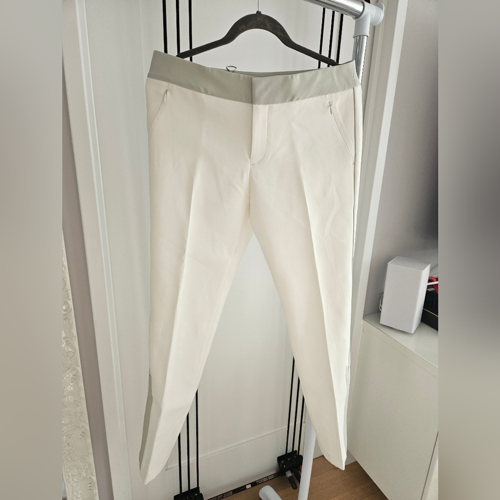 Club Monaco White with Gray Shick Pants